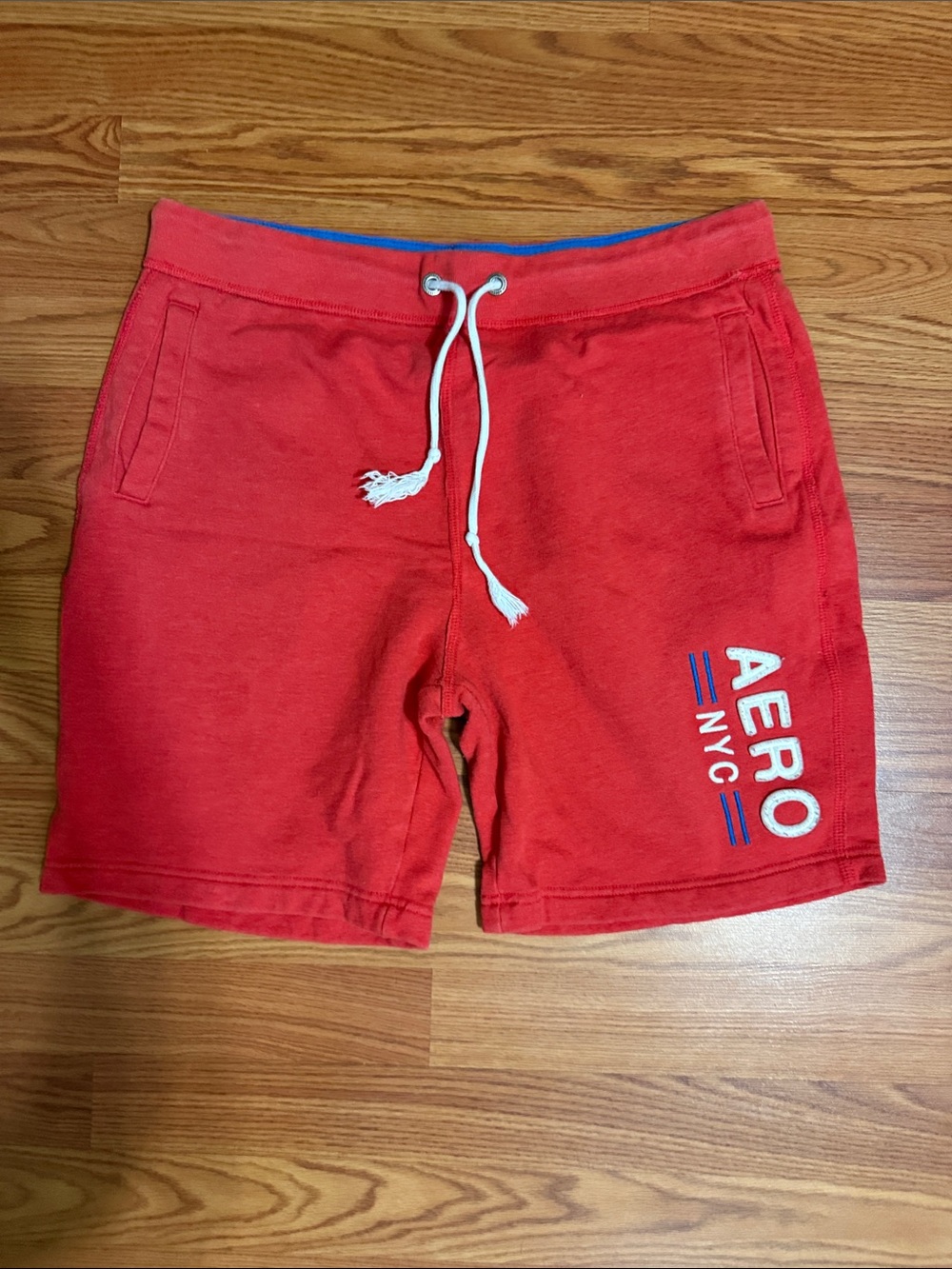 Aeropostale Red Drawstring Logo Lounge Shorts